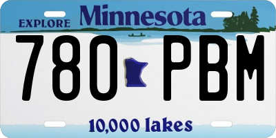 MN license plate 780PBM
