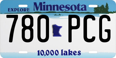 MN license plate 780PCG