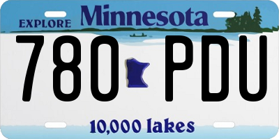 MN license plate 780PDU