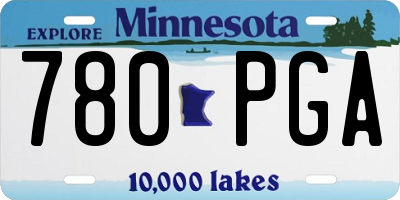 MN license plate 780PGA