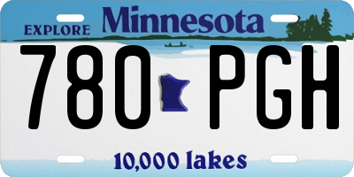 MN license plate 780PGH