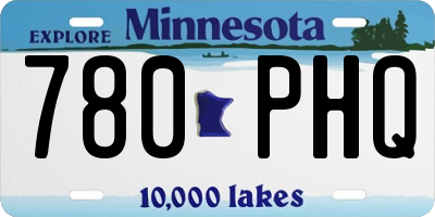 MN license plate 780PHQ