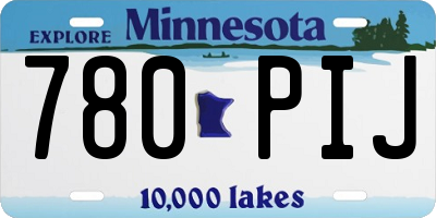 MN license plate 780PIJ