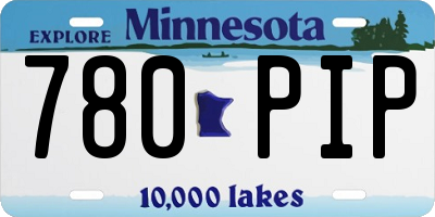 MN license plate 780PIP