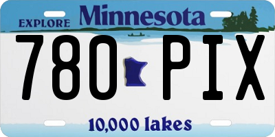 MN license plate 780PIX