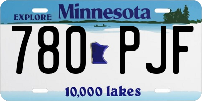 MN license plate 780PJF