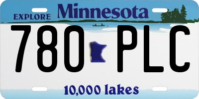MN license plate 780PLC