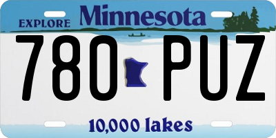 MN license plate 780PUZ