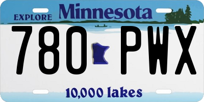 MN license plate 780PWX