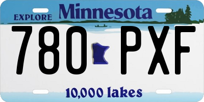 MN license plate 780PXF