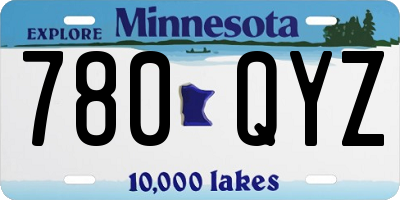 MN license plate 780QYZ