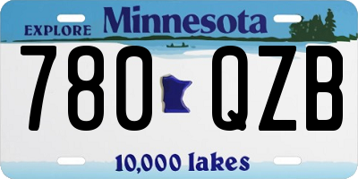 MN license plate 780QZB