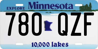 MN license plate 780QZF