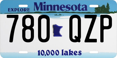 MN license plate 780QZP