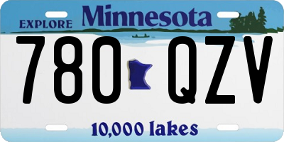 MN license plate 780QZV