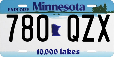 MN license plate 780QZX