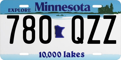 MN license plate 780QZZ