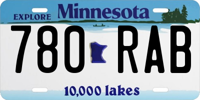 MN license plate 780RAB