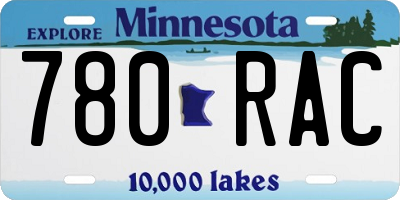 MN license plate 780RAC