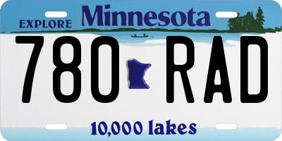 MN license plate 780RAD