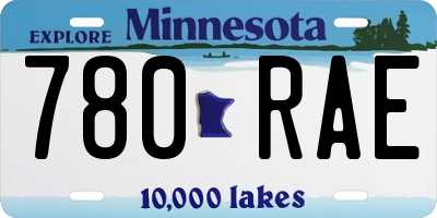 MN license plate 780RAE