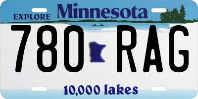 MN license plate 780RAG