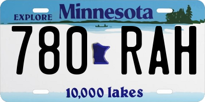 MN license plate 780RAH