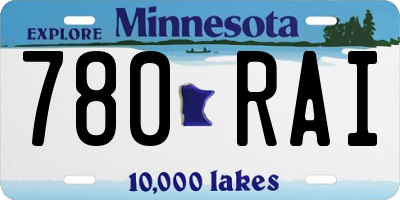 MN license plate 780RAI
