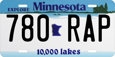 MN license plate 780RAP