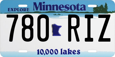 MN license plate 780RIZ