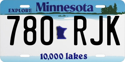 MN license plate 780RJK