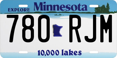 MN license plate 780RJM