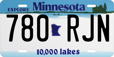MN license plate 780RJN