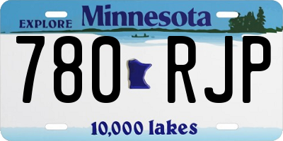 MN license plate 780RJP