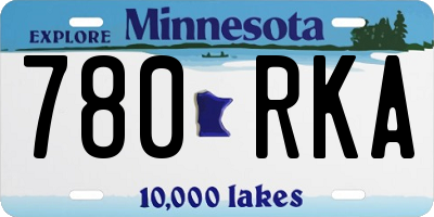 MN license plate 780RKA