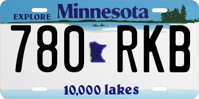 MN license plate 780RKB