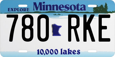 MN license plate 780RKE