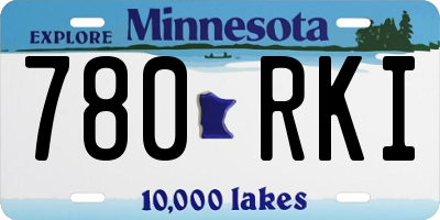 MN license plate 780RKI