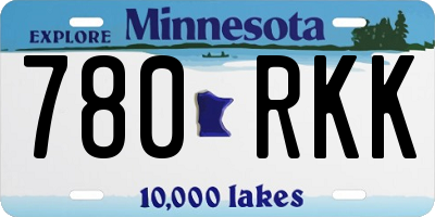 MN license plate 780RKK