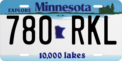 MN license plate 780RKL