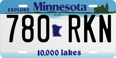 MN license plate 780RKN