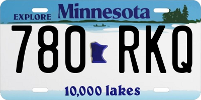 MN license plate 780RKQ