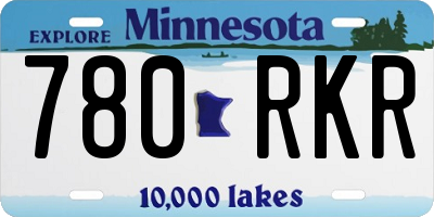 MN license plate 780RKR