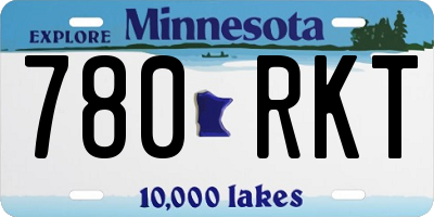 MN license plate 780RKT