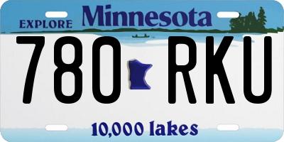 MN license plate 780RKU