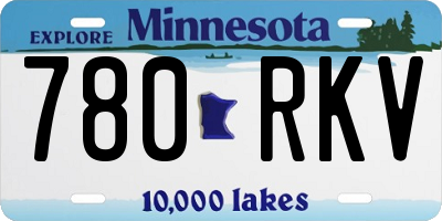 MN license plate 780RKV