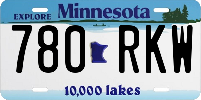 MN license plate 780RKW