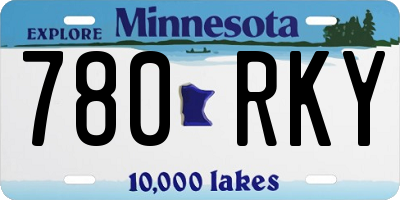 MN license plate 780RKY