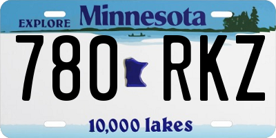 MN license plate 780RKZ