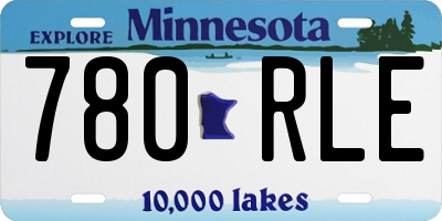 MN license plate 780RLE